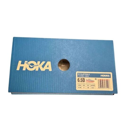 Hoka Clifton 9 Women's Running Shoes Blue/Orange Size 6.5B Sneakers - Picture 10 of 12